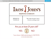 Tablet Screenshot of ironjohnsbrewing.com
